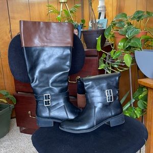 Boots, Arizona, 8.5, Black an brown, Very nice